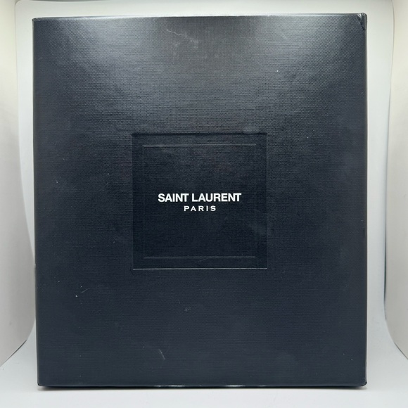 SAINT LAURENT TRIBUTE sandals black open toe strappy stiletto platform 36.5 - Picture 4 of 15